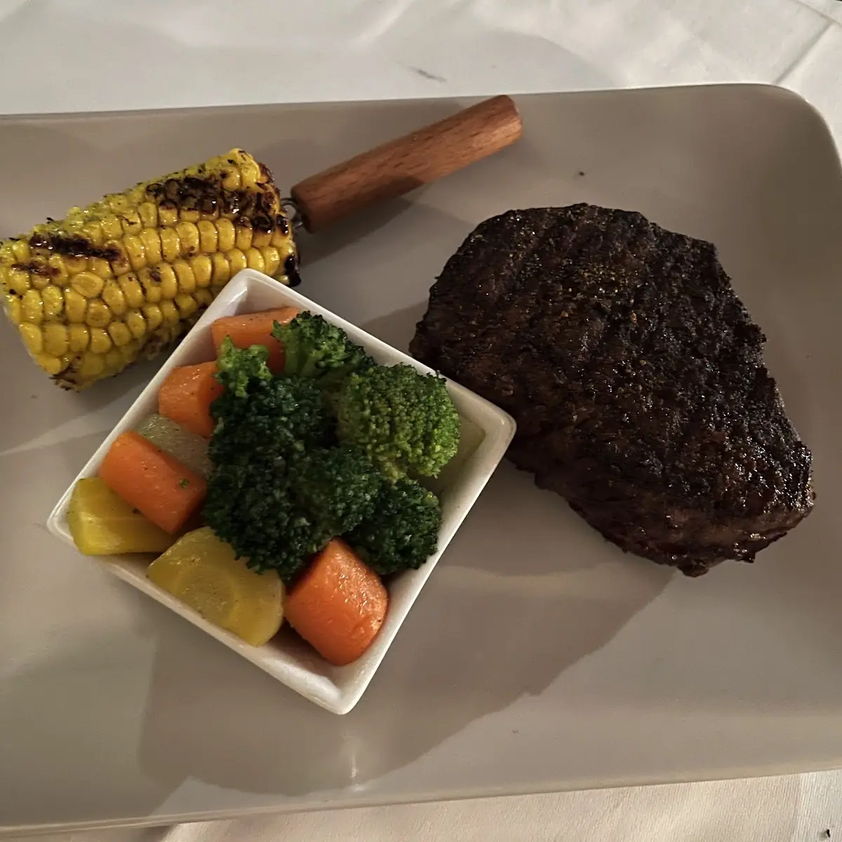Steak with Grilled Vegetables