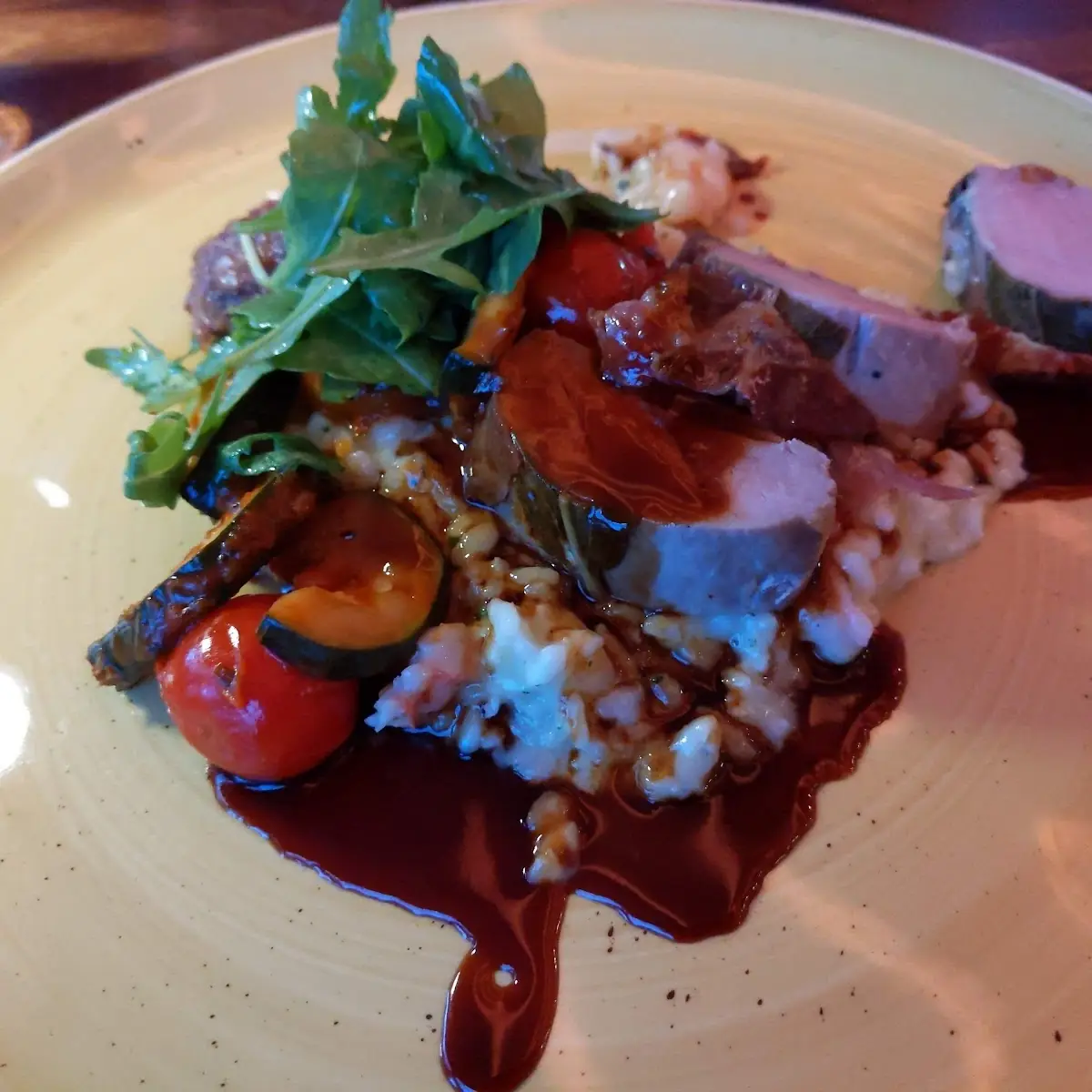 Veal With Scampi Risotto