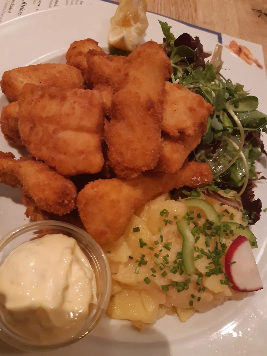 Gebackene Zanderstücke