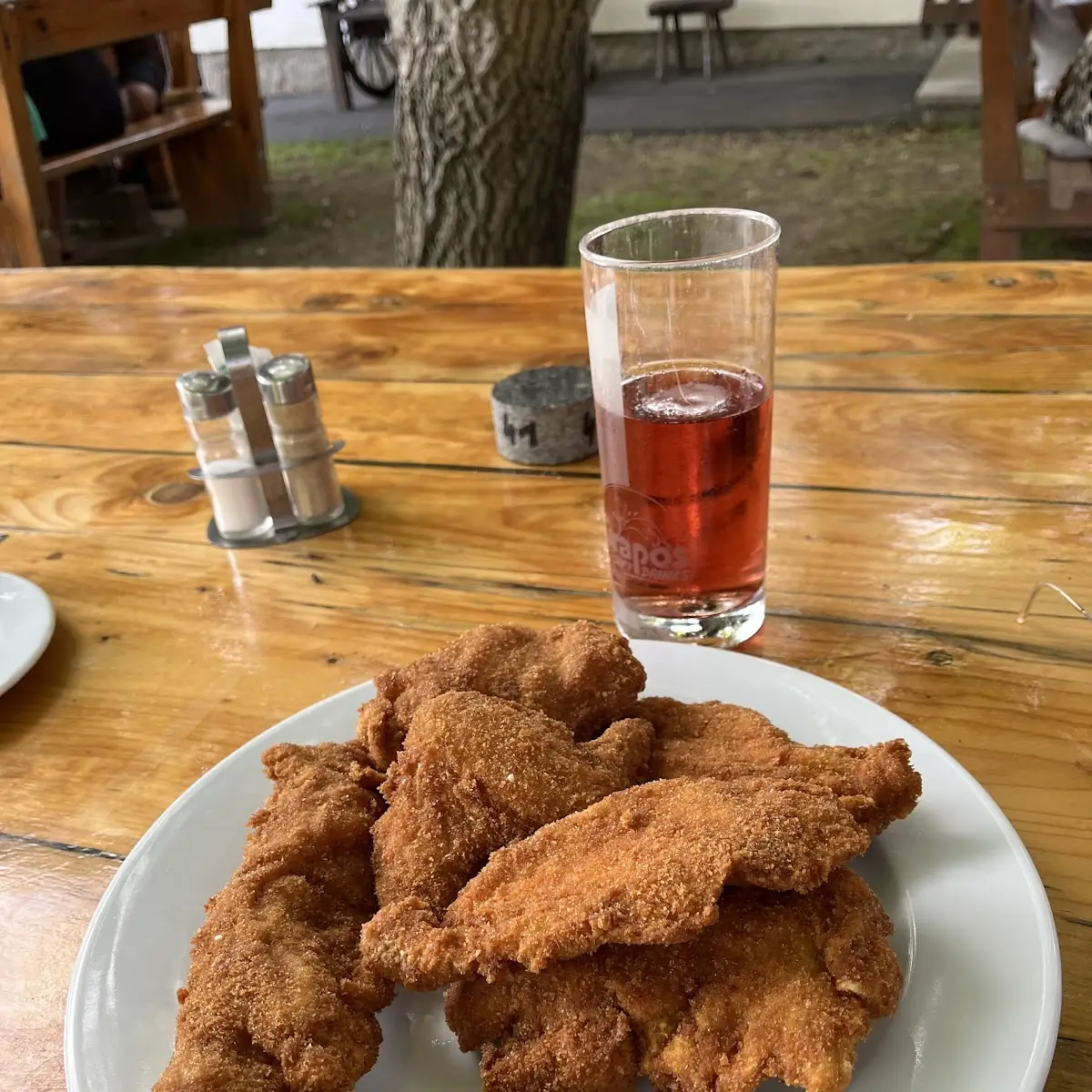 Backhendl Mit Gemischtem Salat Und Pommes