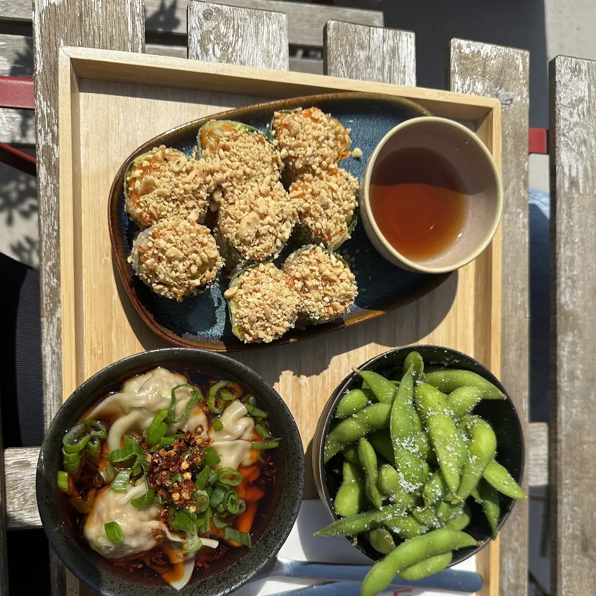 Spicy Wan Tang Suppe Edamame Glückstolle