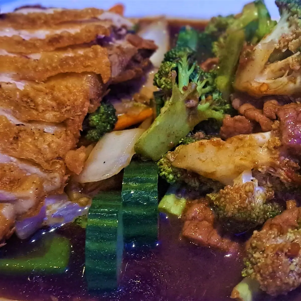 Hähnchen Und Rindfleisch