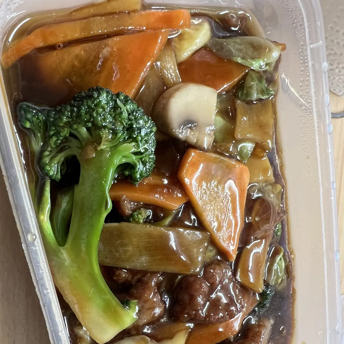 Hühner Fleisch Mit Bambus Und Champignons