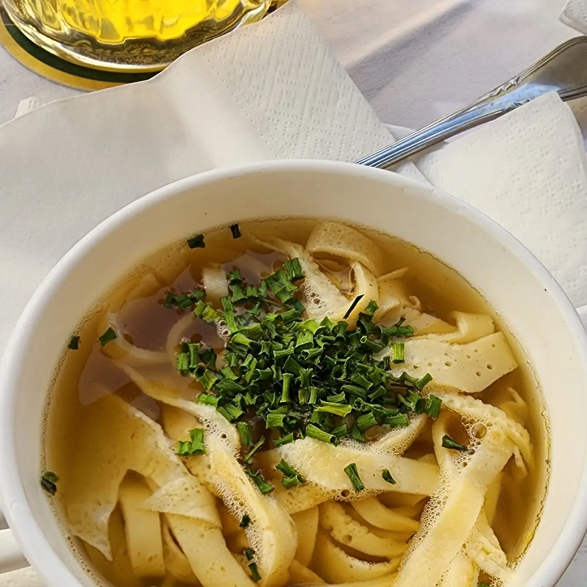 Suppe Mit Omelette