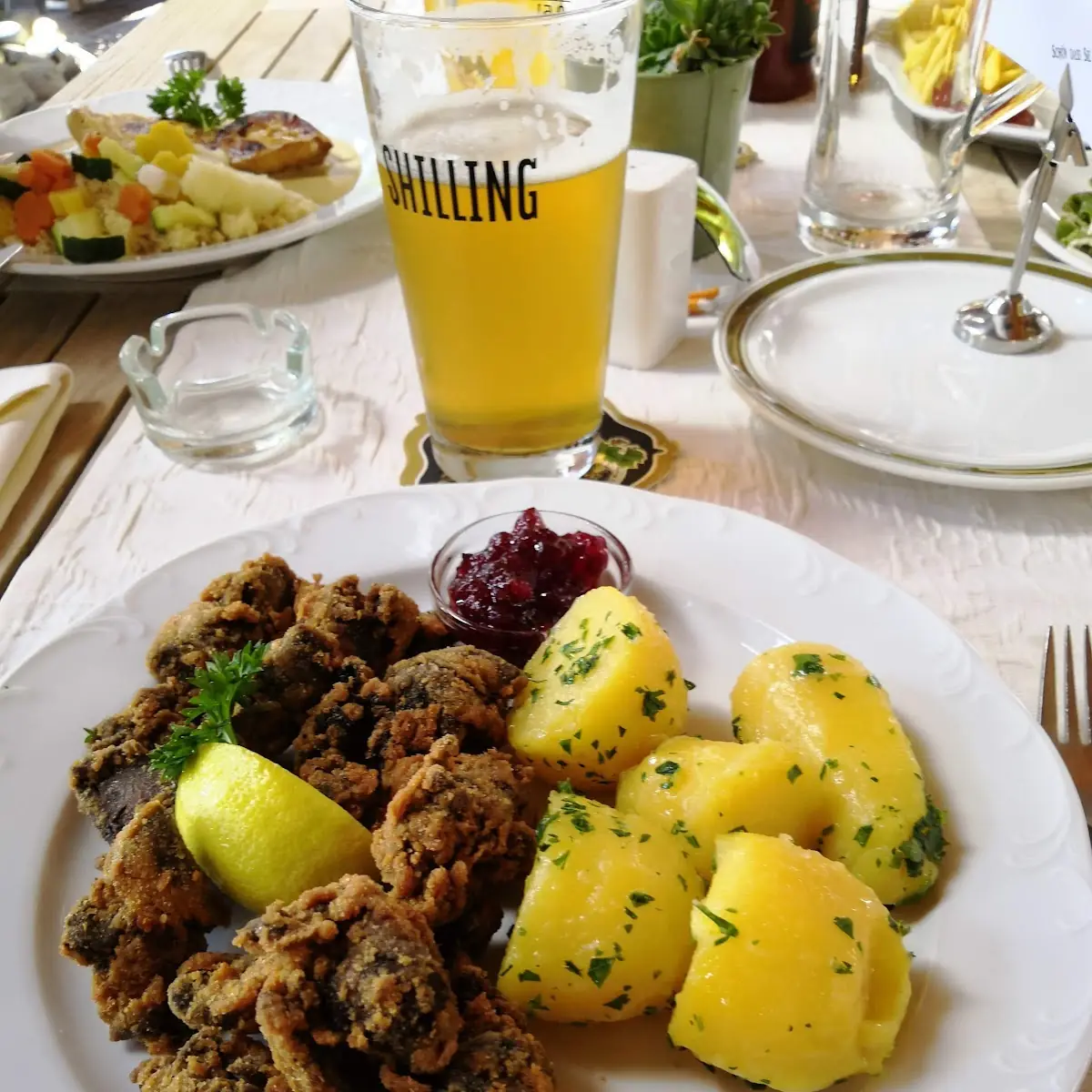 Gebackene Hühnerleber Mit Kartoffel
