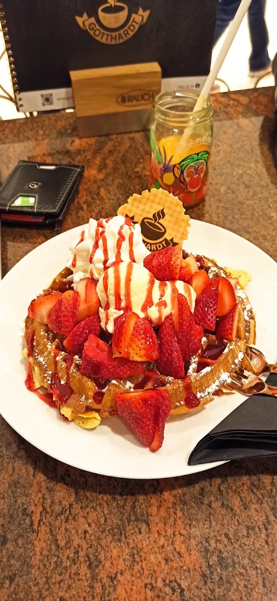 Waffel Mit Erdbeeren