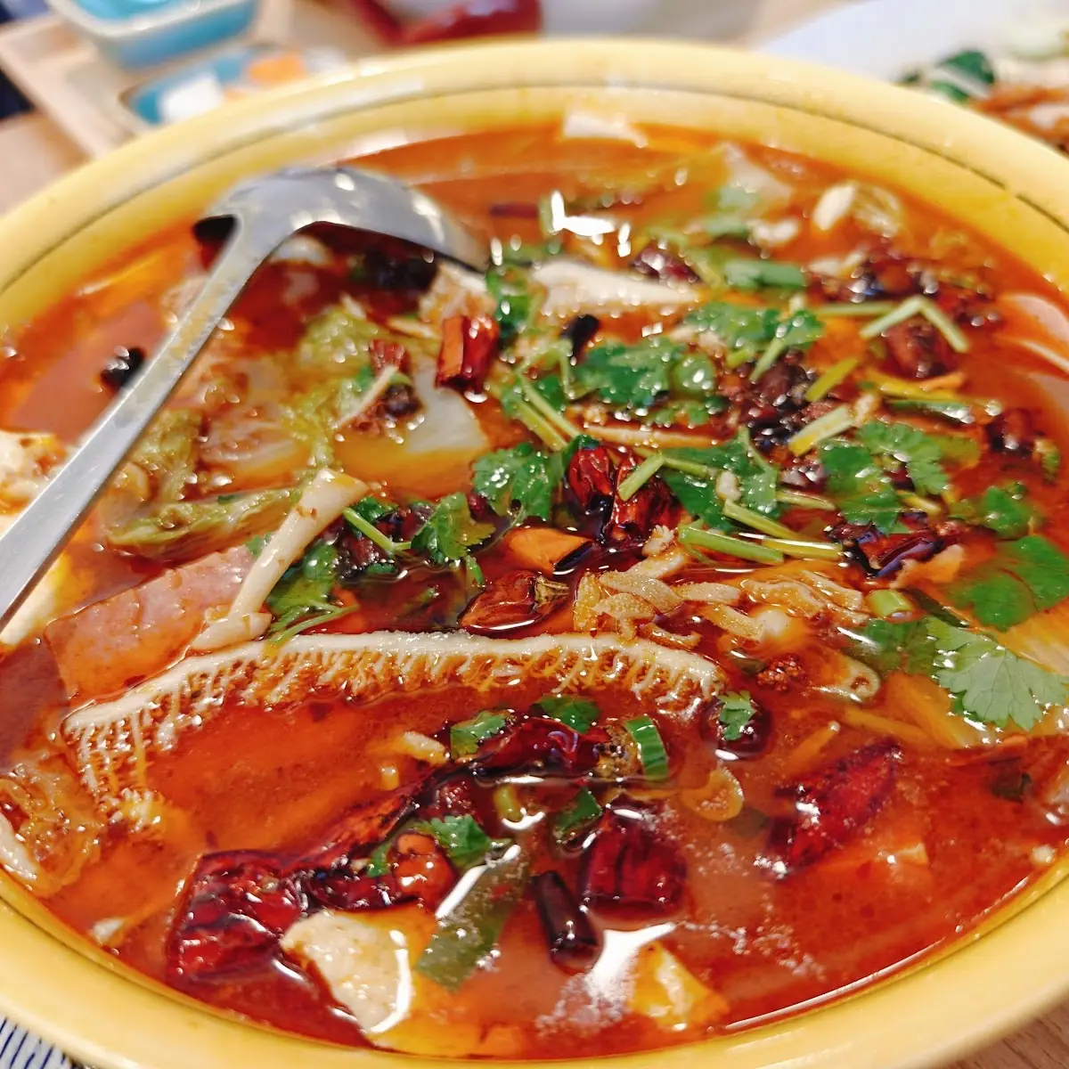 Rindfleisch Topf In Scharfer Suppe