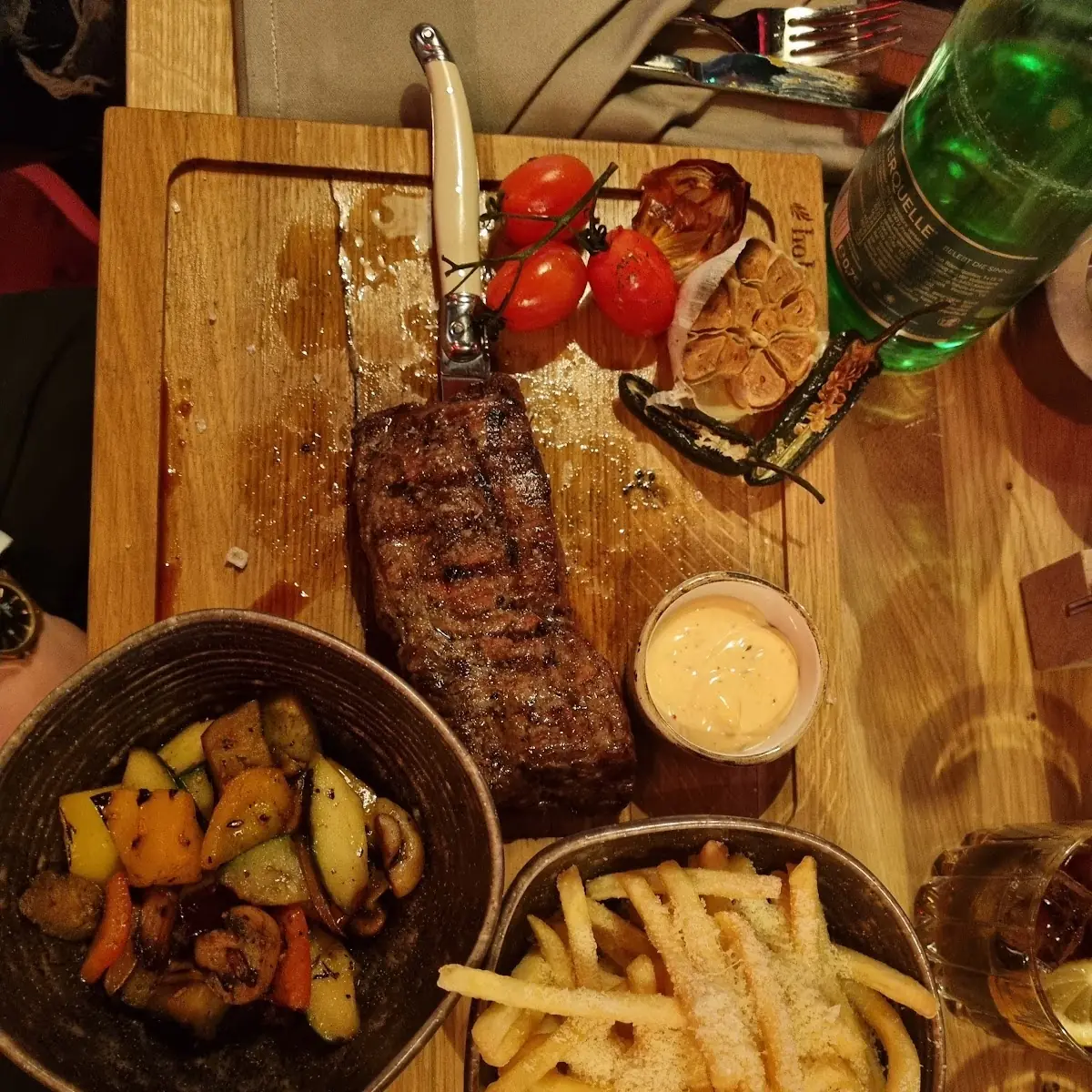 RIB Eye Steak Mit Süsskartoffeln