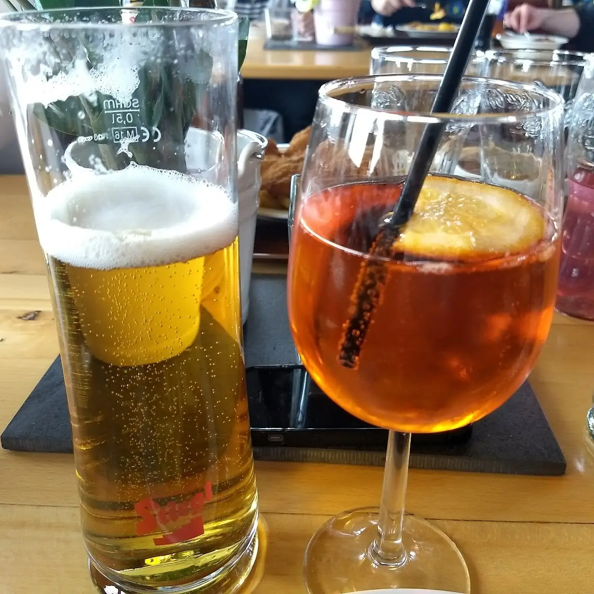 Beer and Aperol Spritz