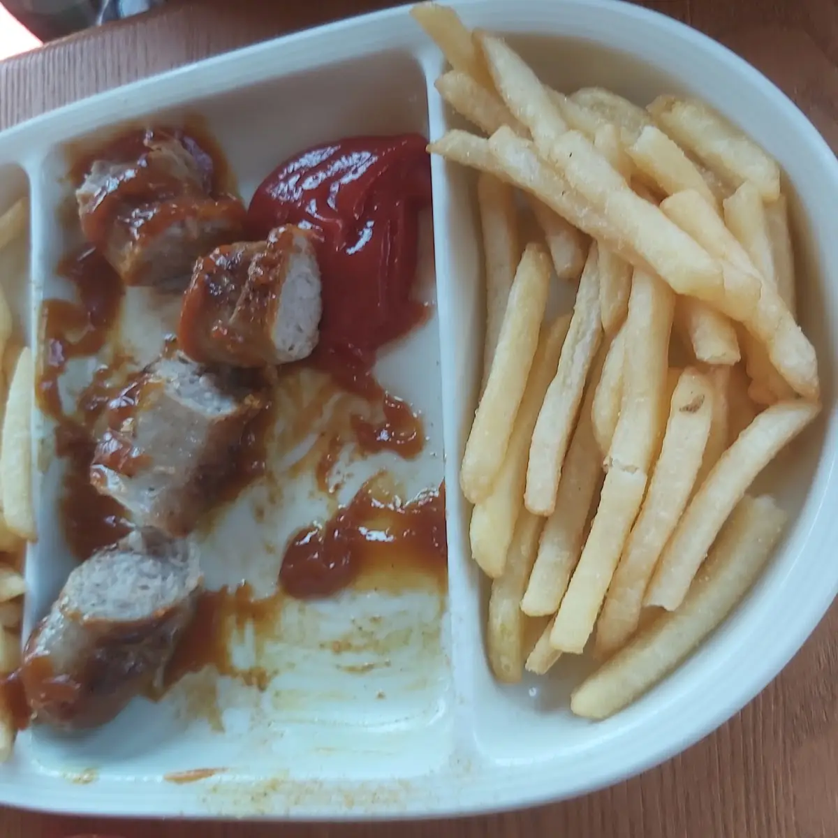 Frankfurter Sausage with French Fries