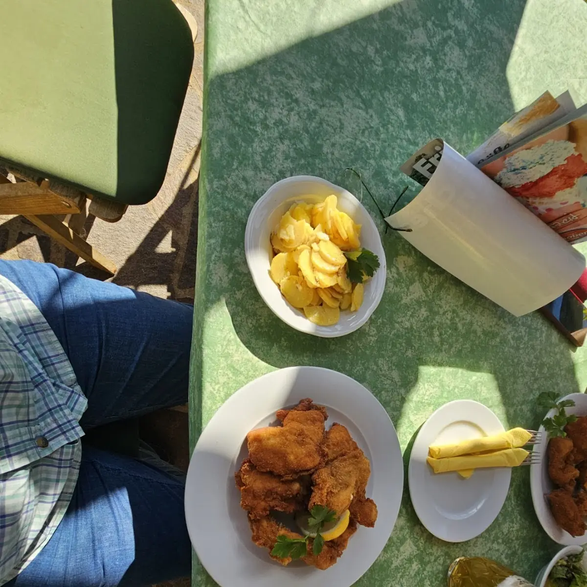 Gebackenes Huhn Mit Kartoffelsalat
