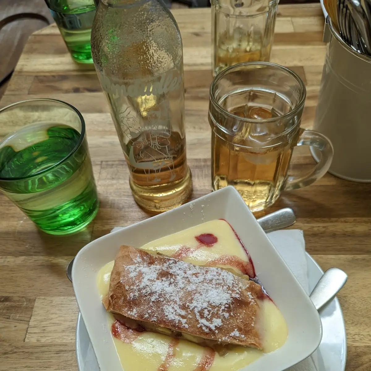 Apple Strudel with Custard