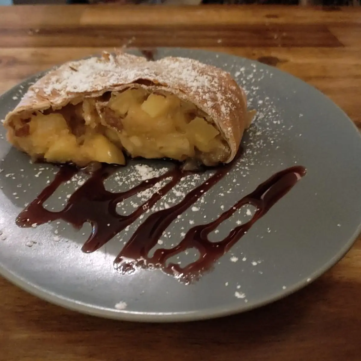 Special Curd Cheese Strudel with Vanilla Sauce