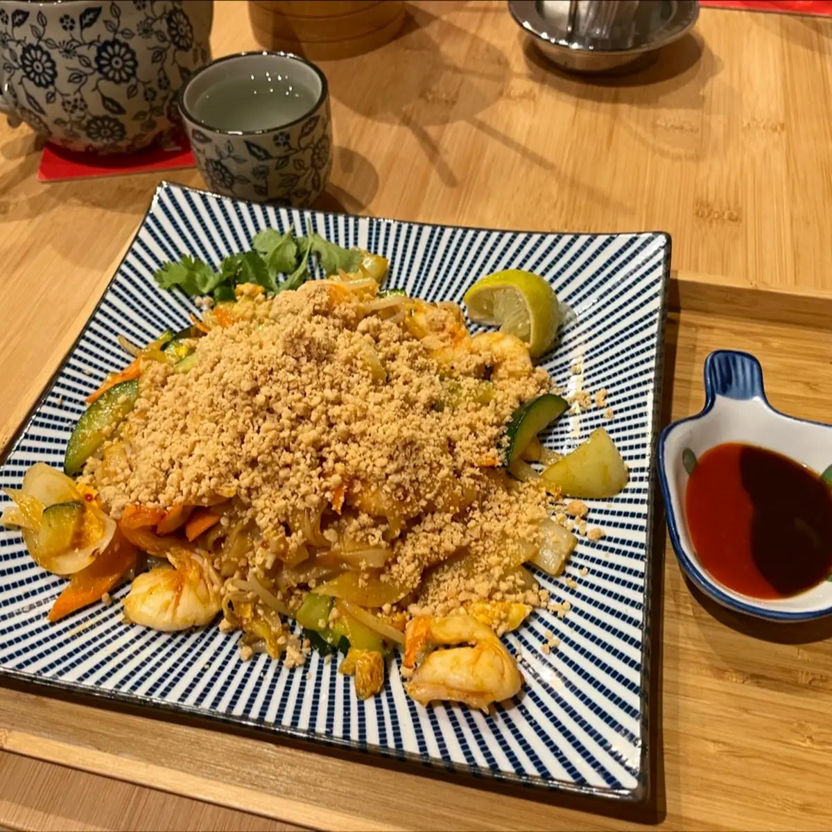 Pad Thai Mit Garnelen