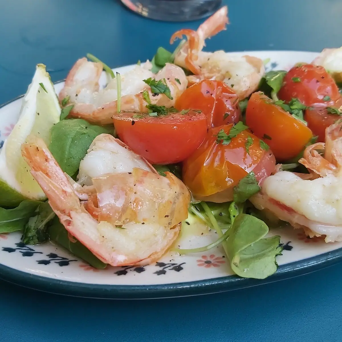 Gebratene Spicy Garnelen