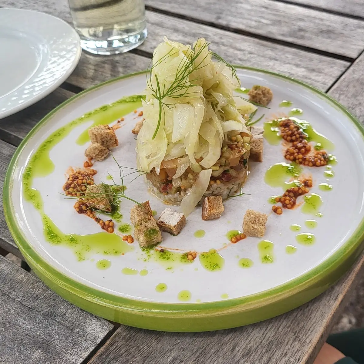 Fenchelsalat Saibling Pesto