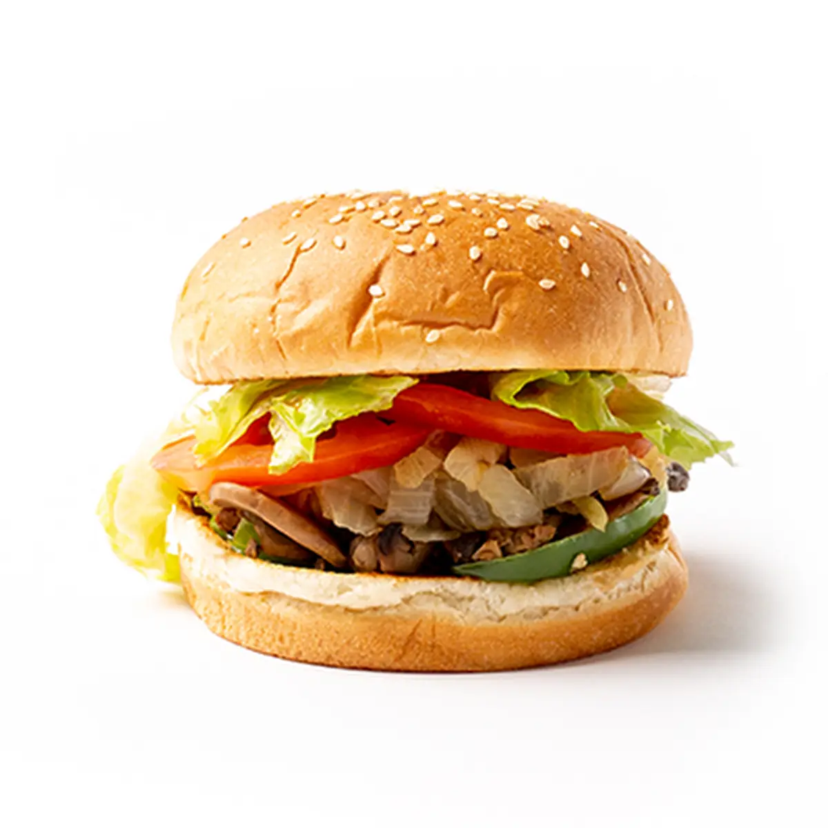 Mayo Lettuce Pickles Tomatoes Ketchup Mustard Grilled Onions Grilled Mushrooms