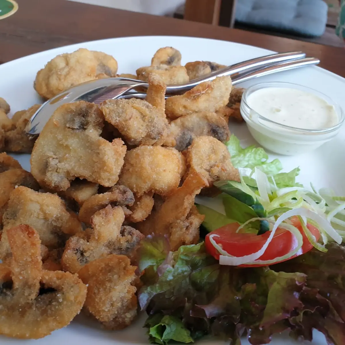 Gebackene Champignons