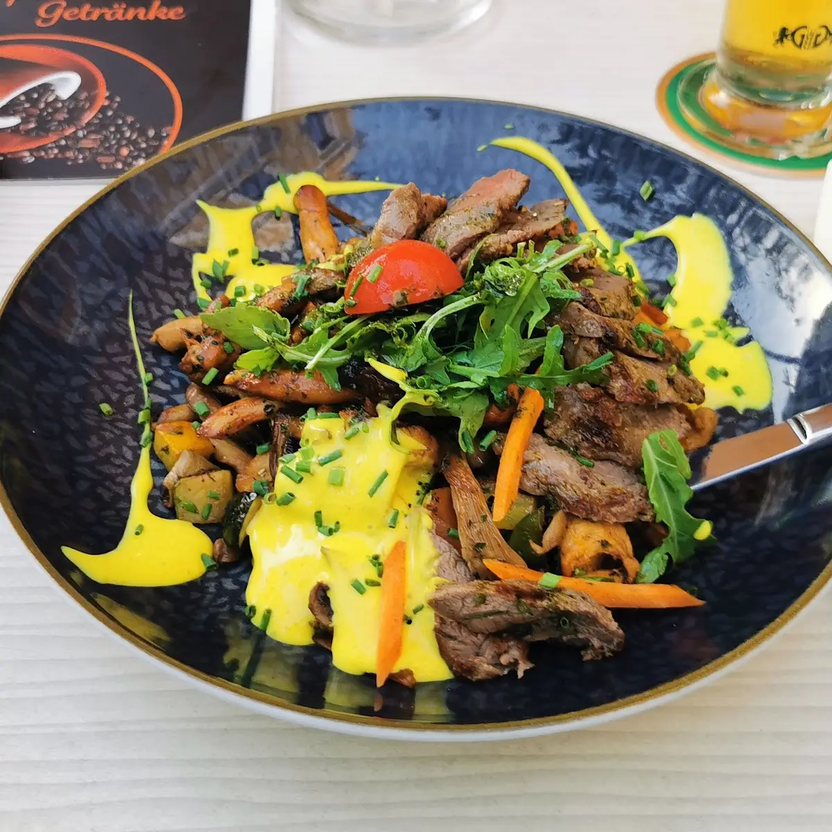 Pilzgröstl Mit Rindersteak-streifen