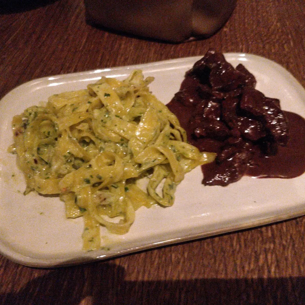 Rinderfiletspitzen Mit Kürbiskernfettuccine