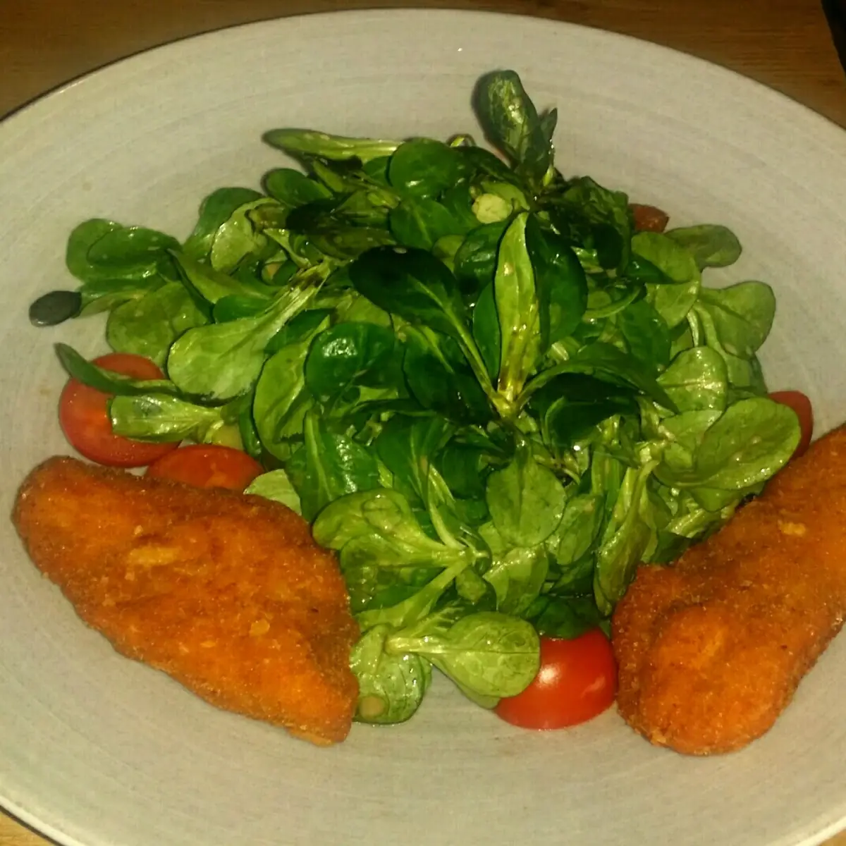 Backhendl Auf Kartoffel-vogerl-salat