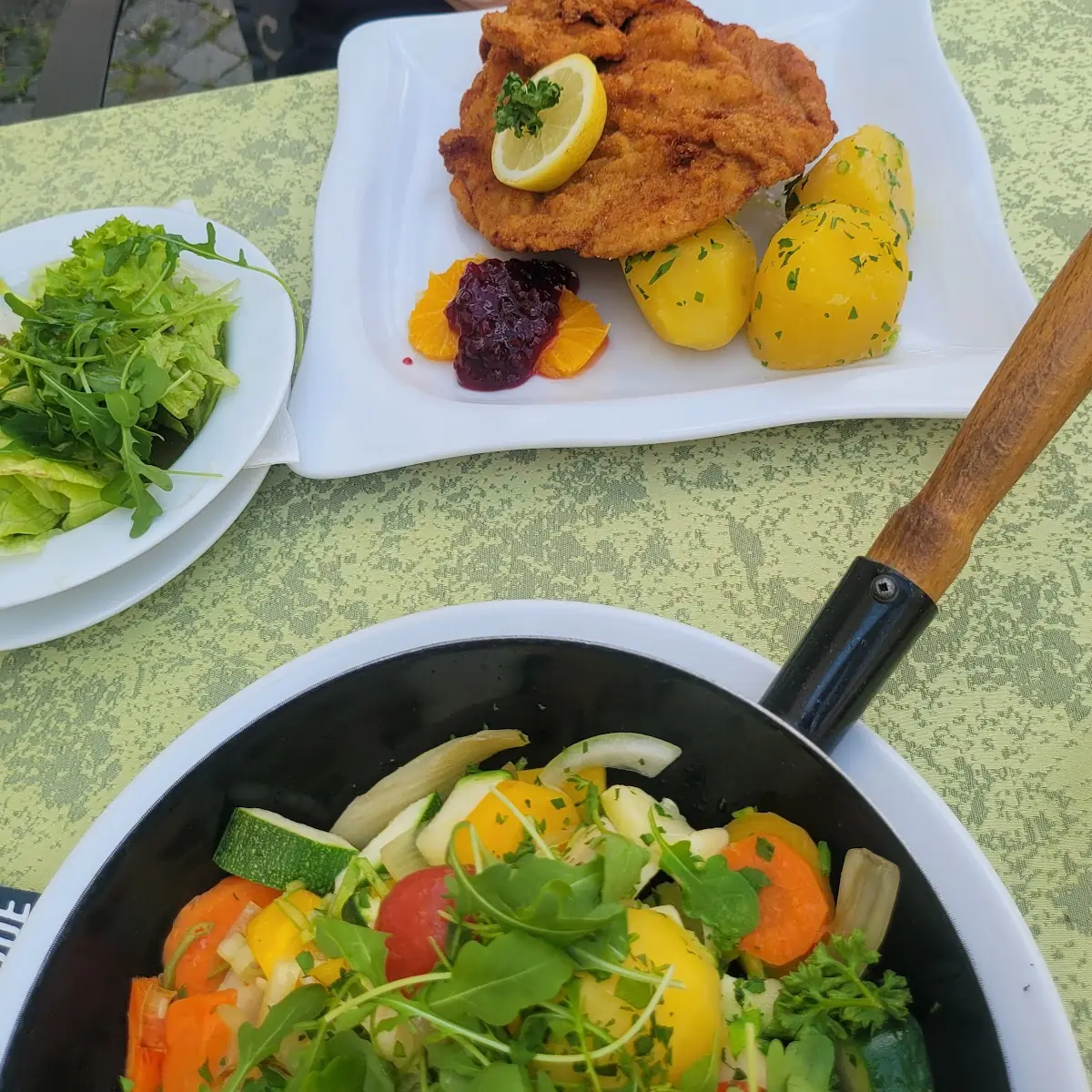 Schnitzel Gemüsepfanne