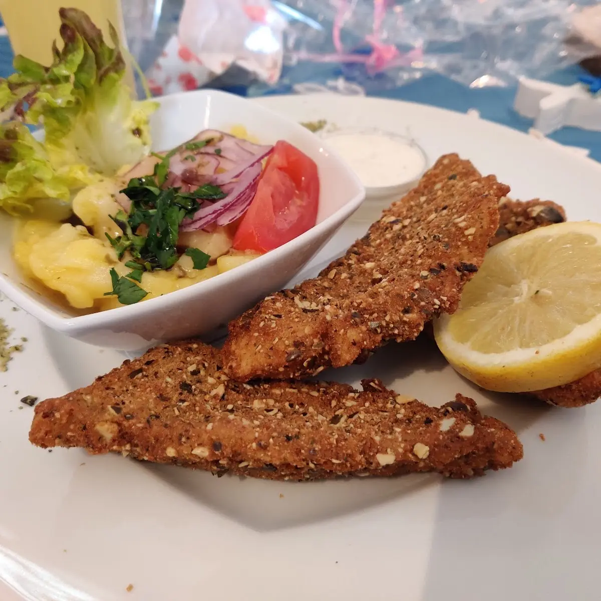 Zander Mit Kürbiskerne Paniert