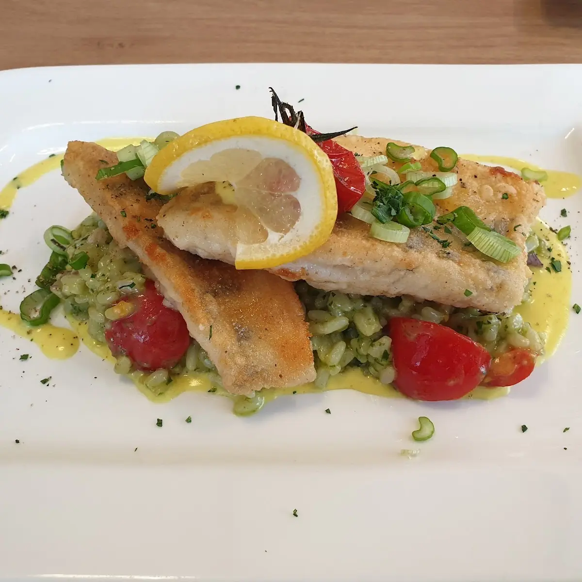 Zander Auf Risotto