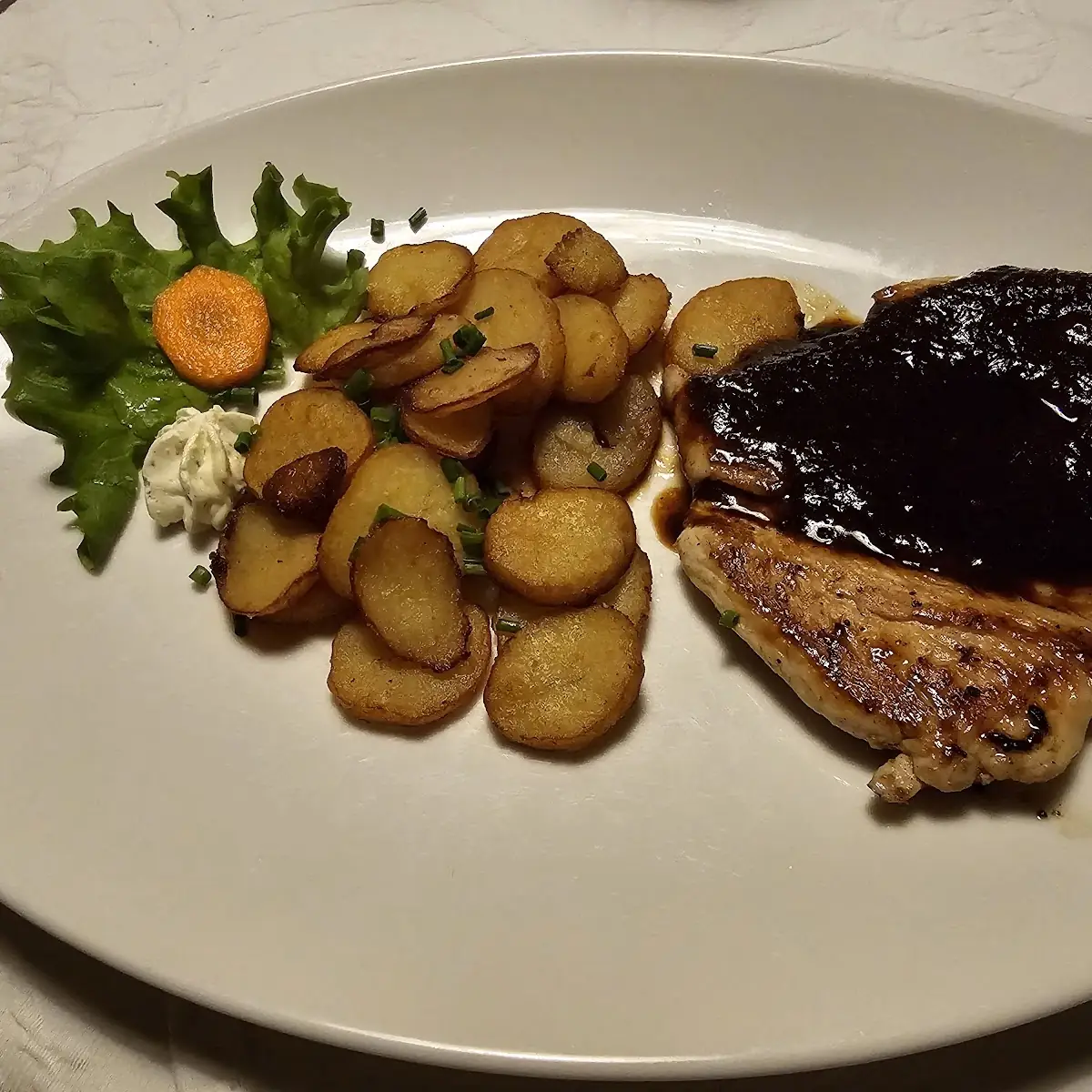 Hühnerbrust Mit Bratkartoffeln
