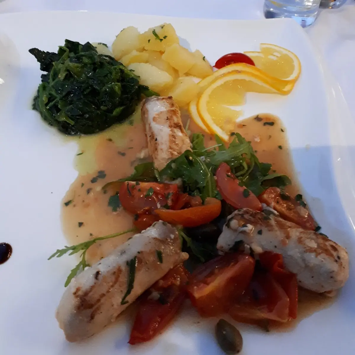 Gefüllte Fischröllchen Mit Spinat Und Kartoffel Halbe Portion