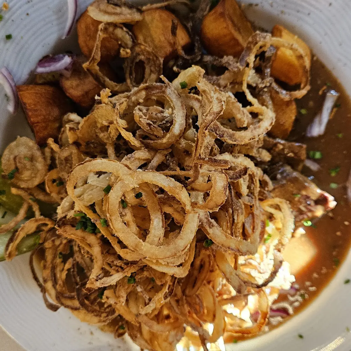 Zwiebelrostbraten Mit Bratkartoffeln