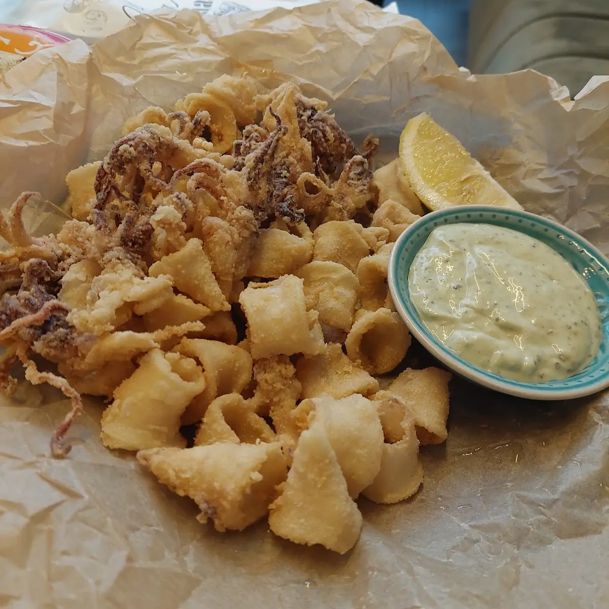 Frittierte Calamari