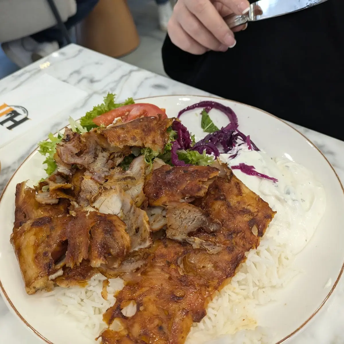 Kebab Teller Huhn