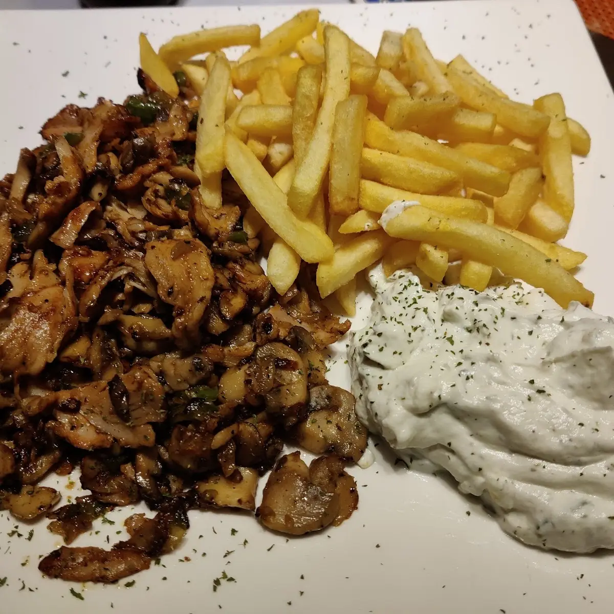 Kebap with Mushrooms