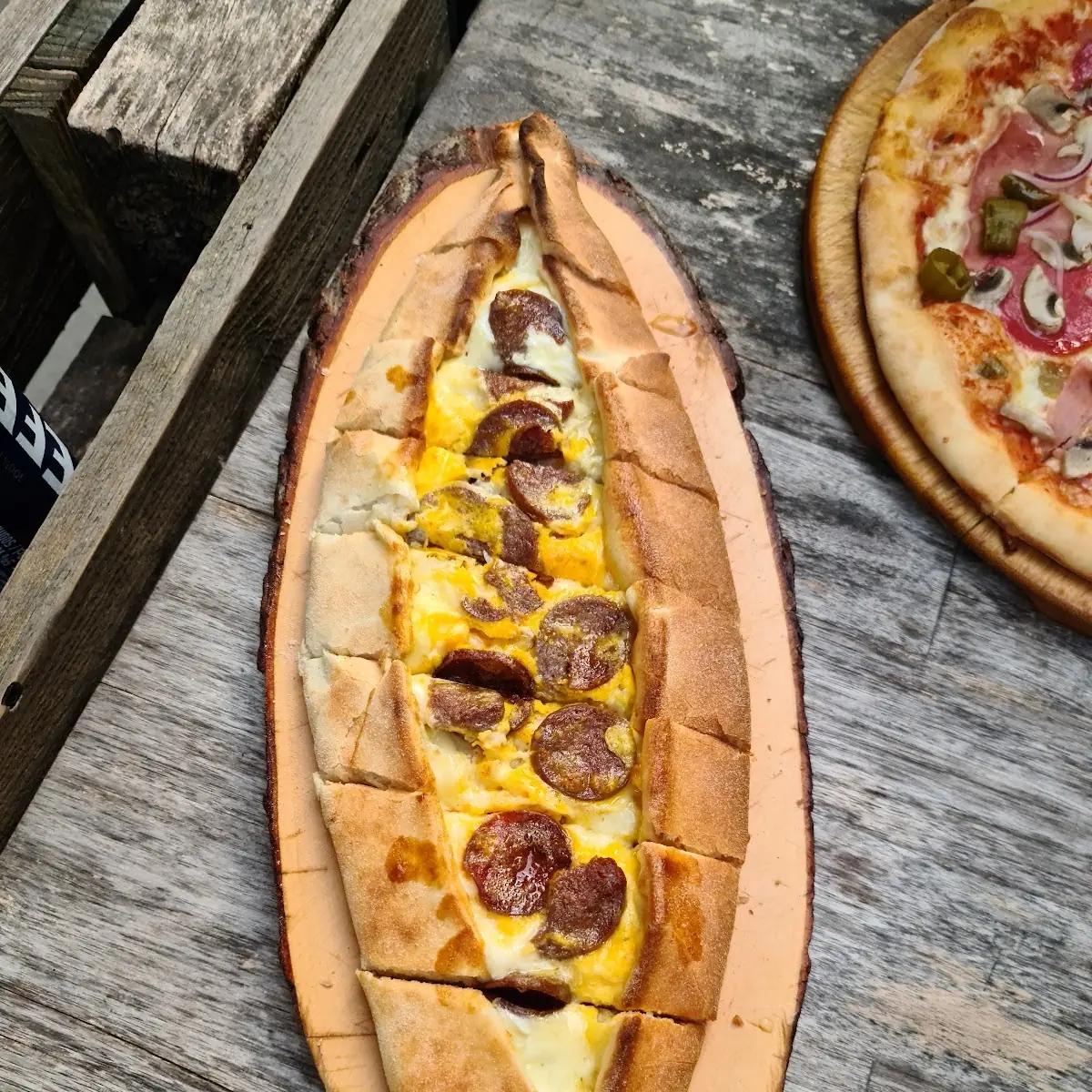Pide with Sausage and Egg