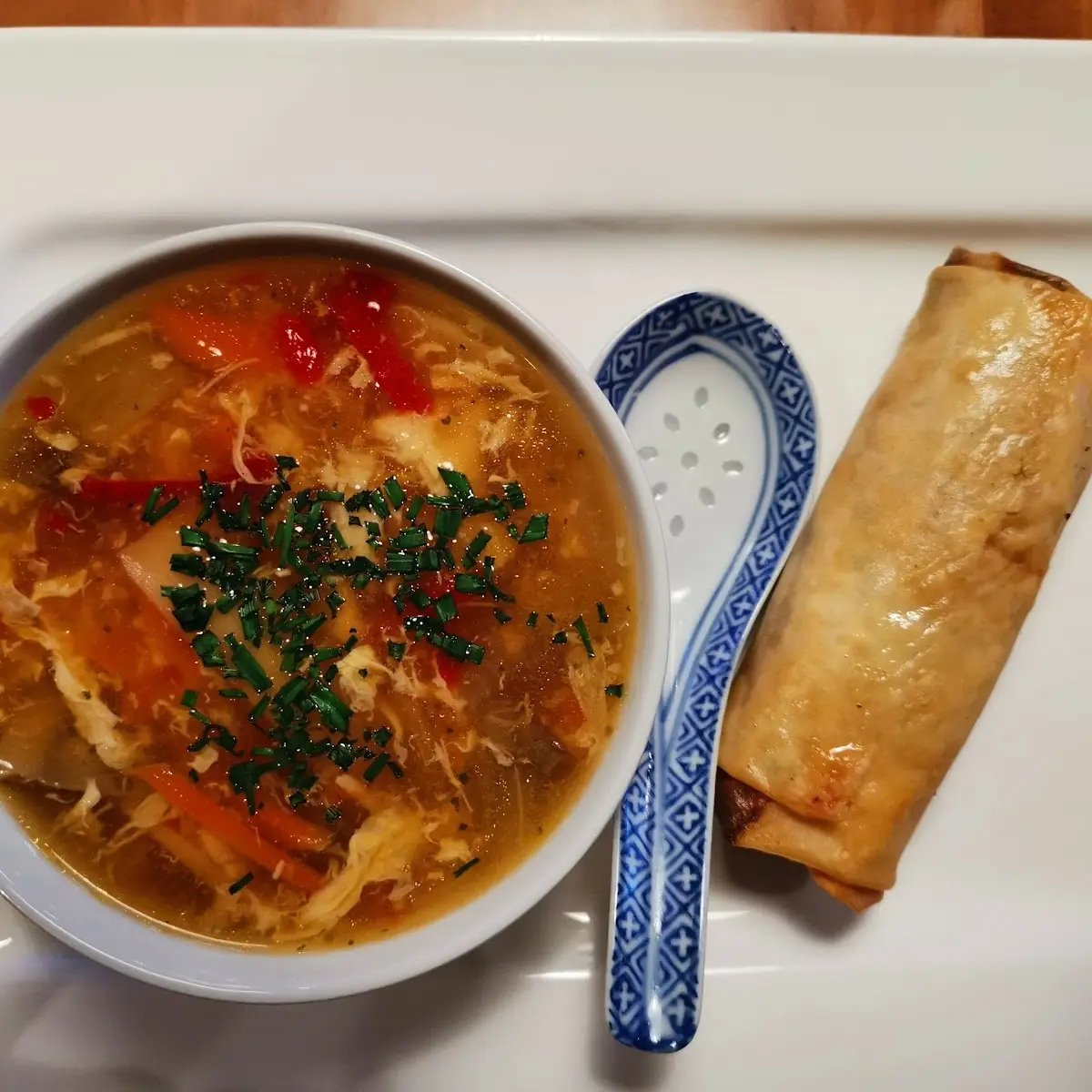 Suppe & Frühlingsrolle Vegetarisch