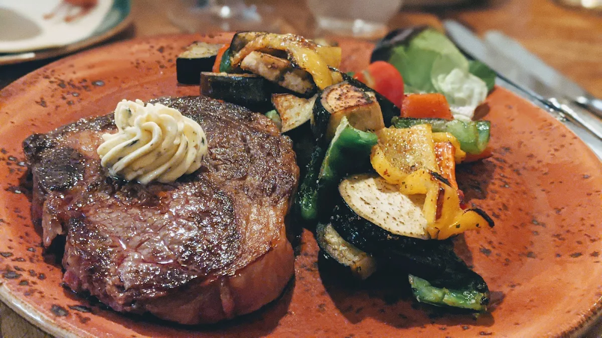 Rip Eye Steak with Grilled Veggies
