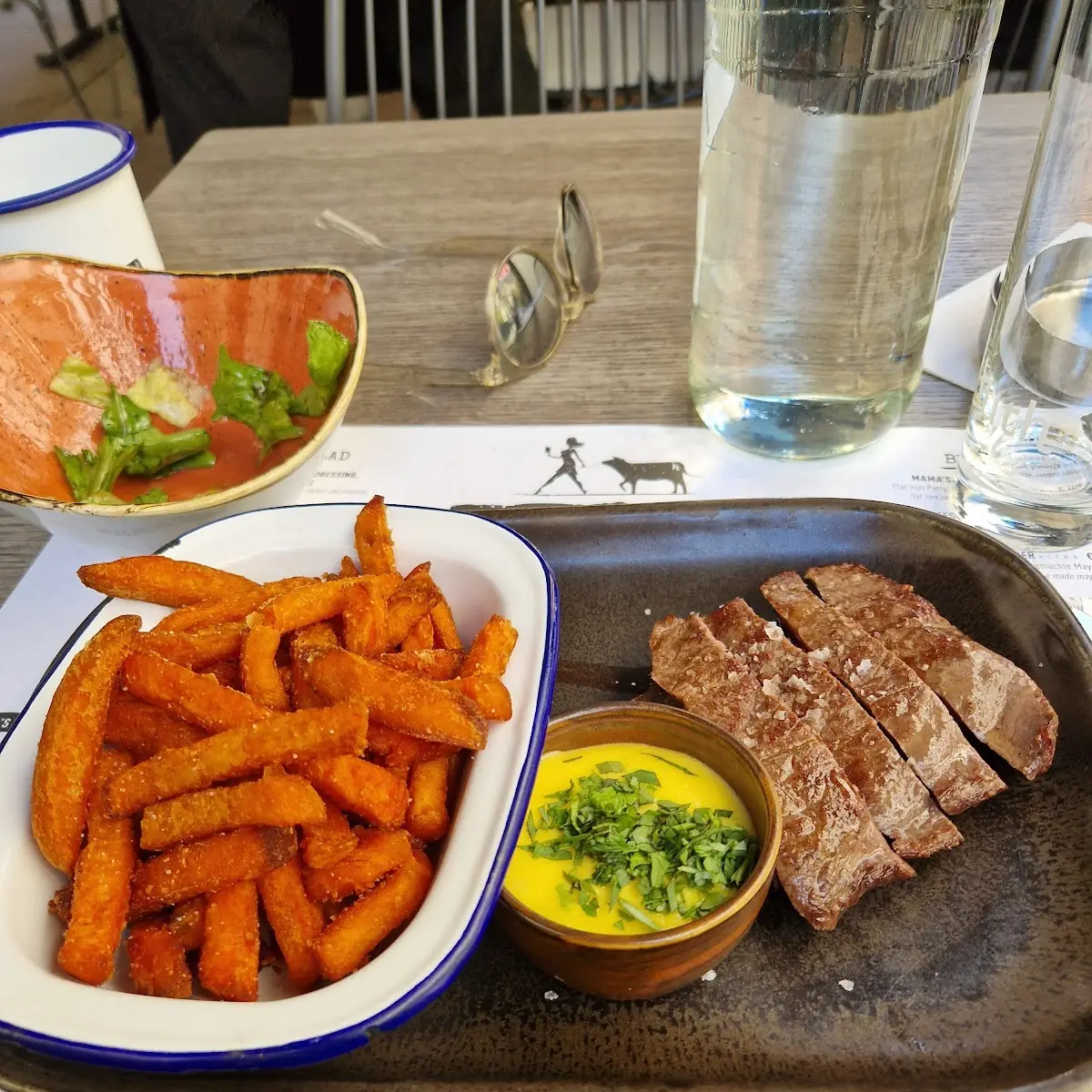 Flat Iron Steak Und Pommes Frites