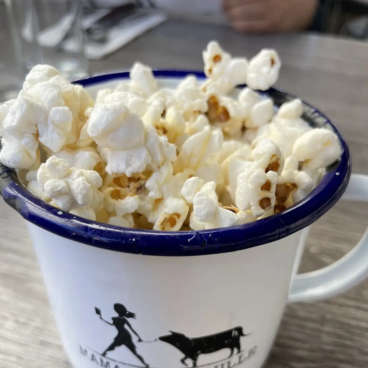 Popcorn in a Cup Served Freely as an Appetizer