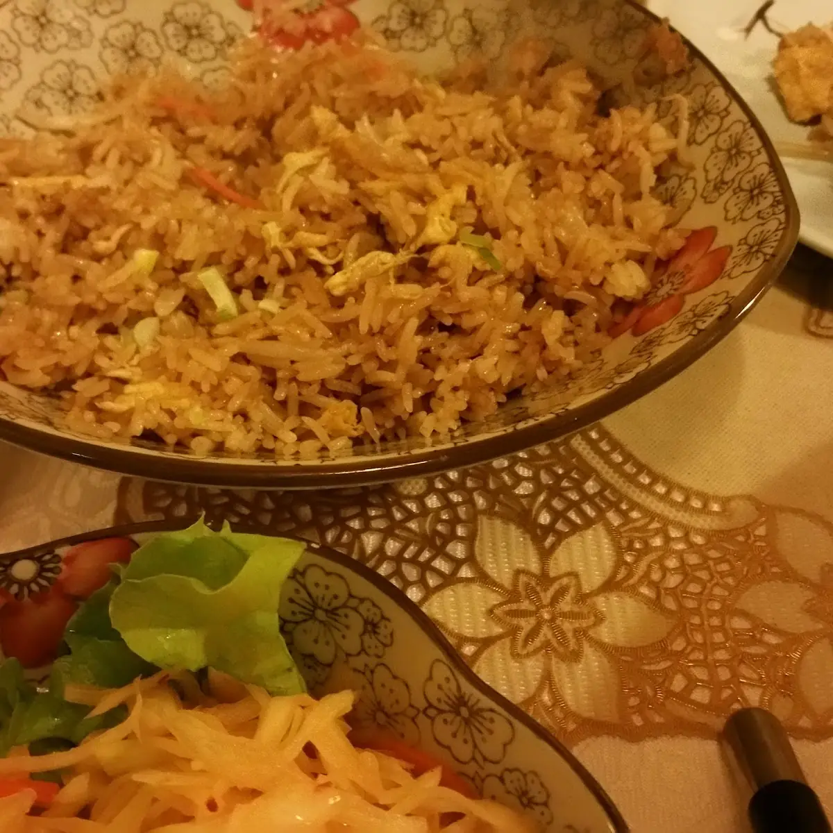 Gebratener Reis Mit Hühnchen