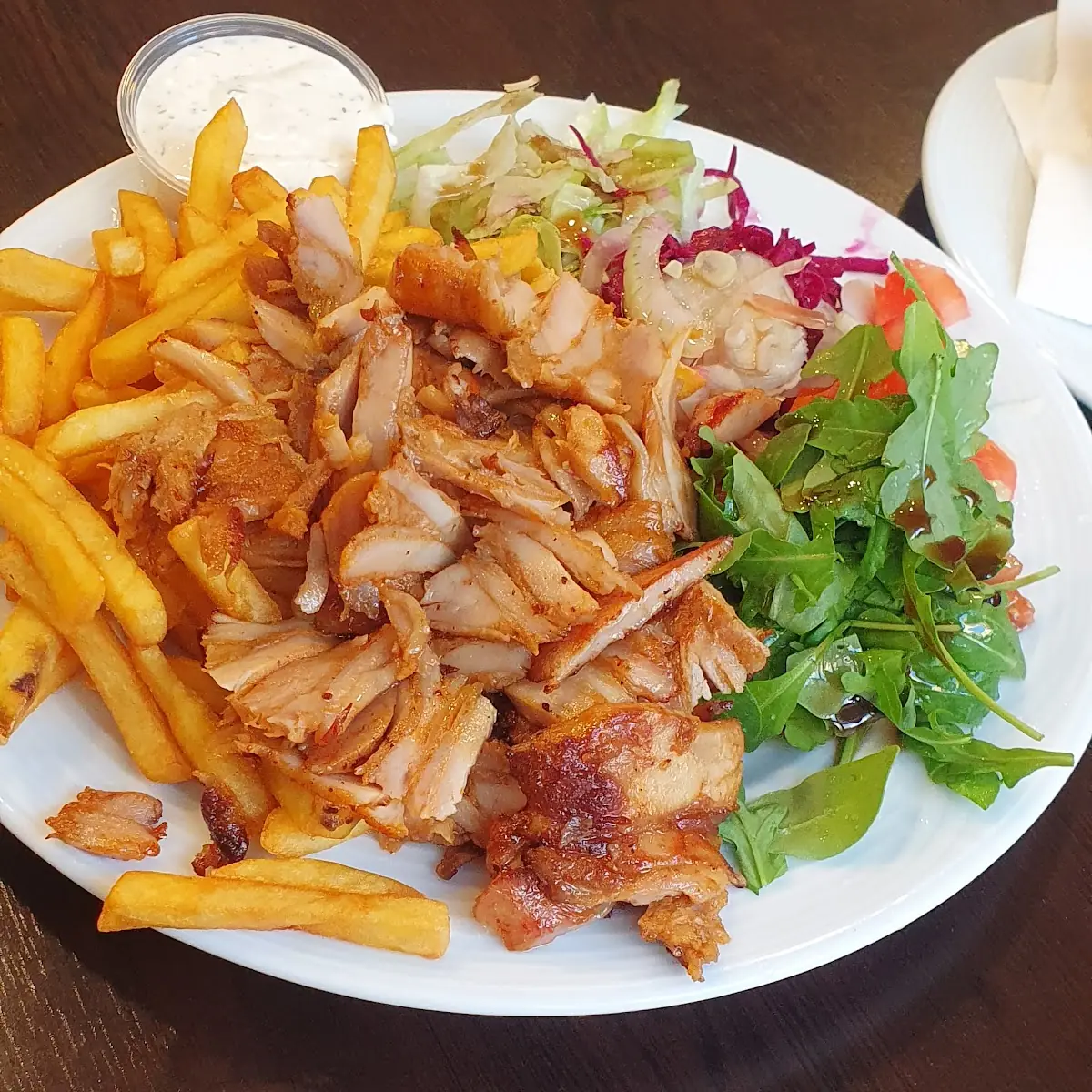 Kebab Teller Vom Huhn