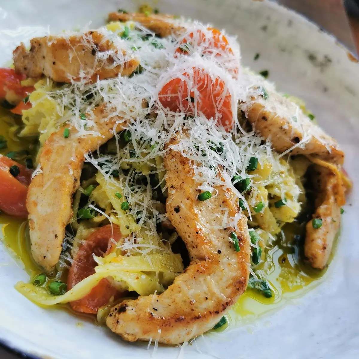 Huhn Pesto Käse