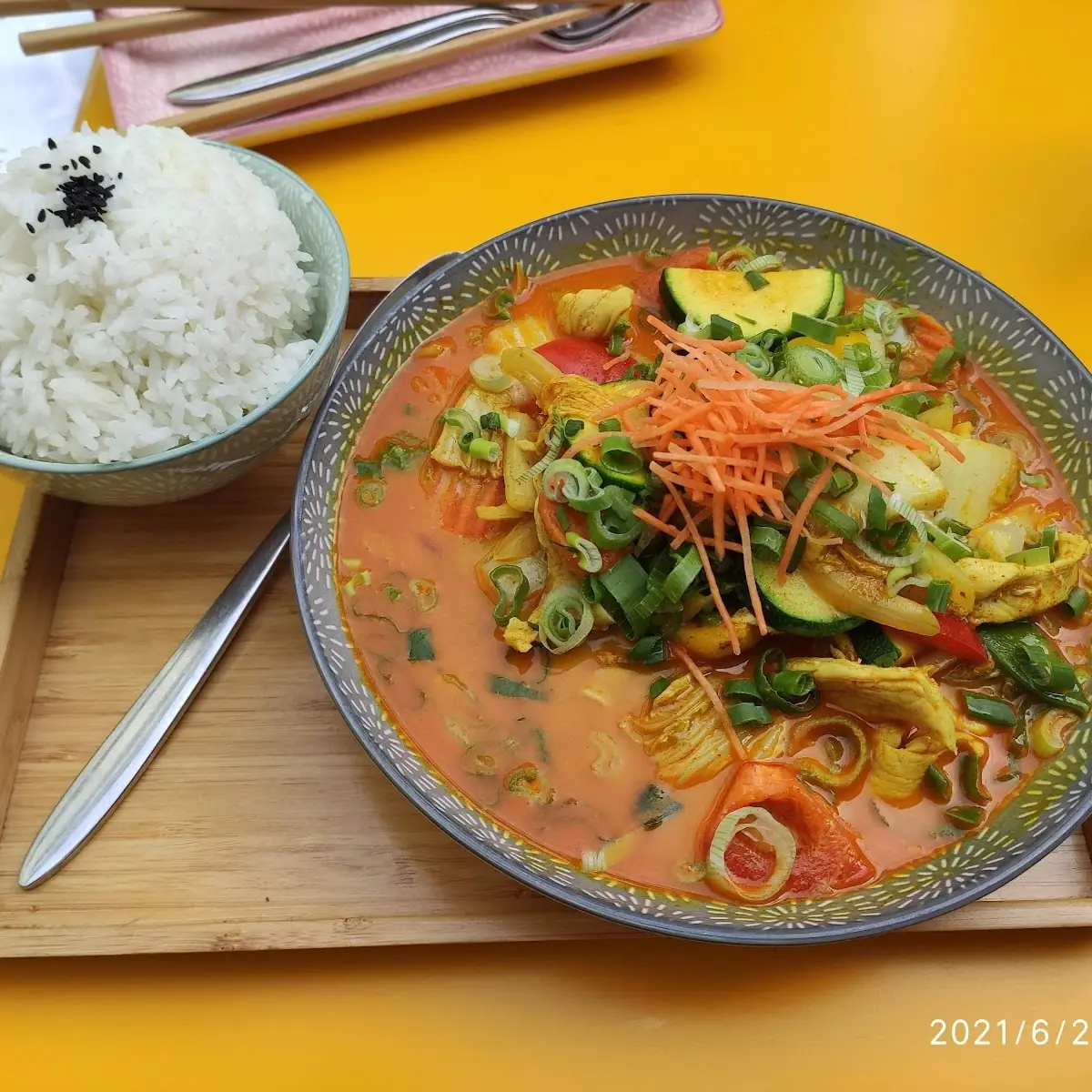 Vietnamesisches Curry Mit Reis