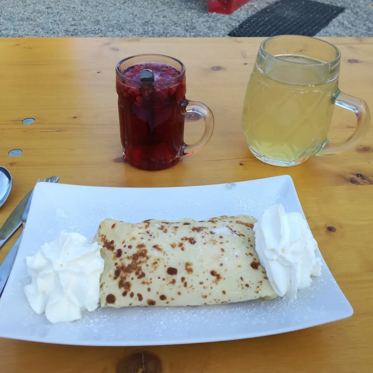 Eispalatschinke Extra Bestellt Ohne Schokosauce