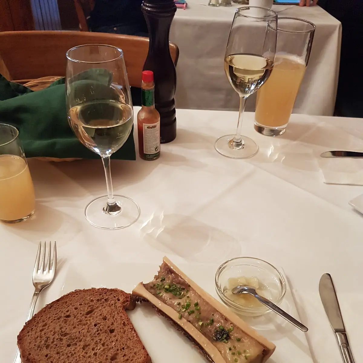 Markknochen Mit Getoastetem Brot
