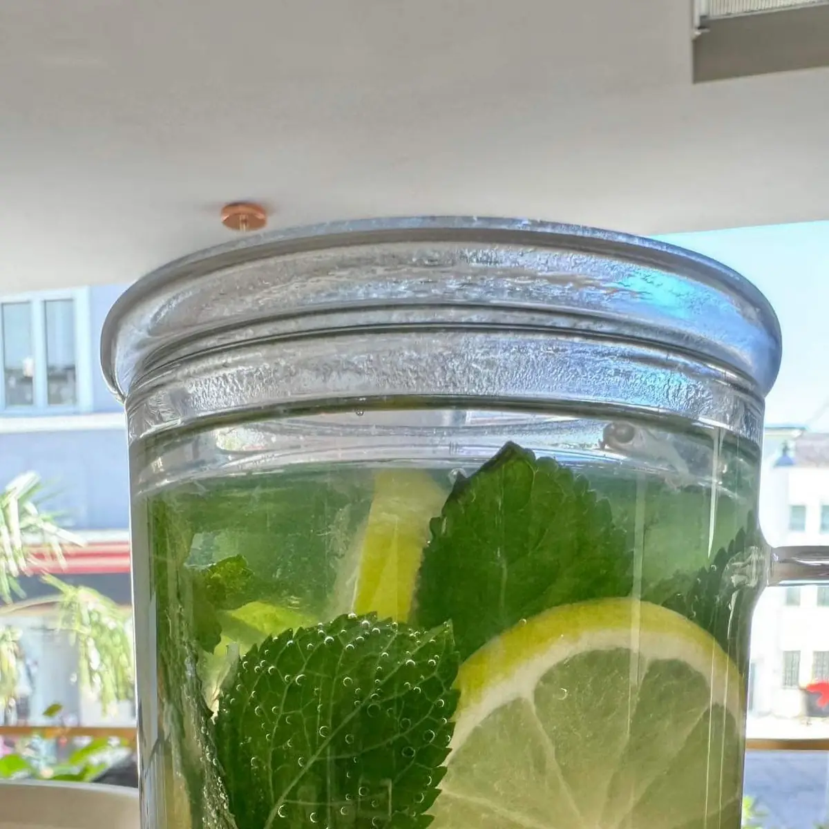 Zitronen Minze Ingwer Limetten Tee