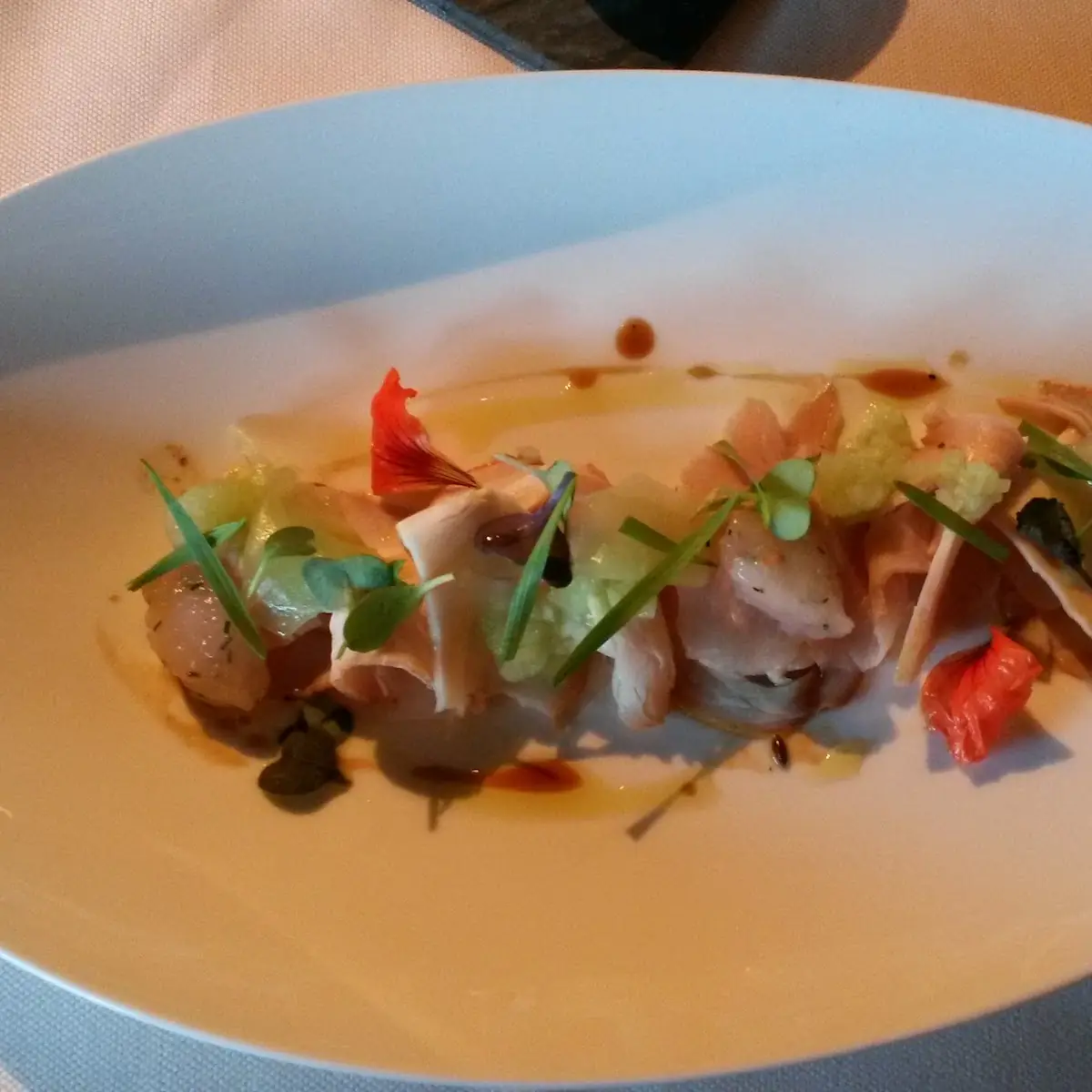 Smoked Trout and Spiny Lobster with Leek