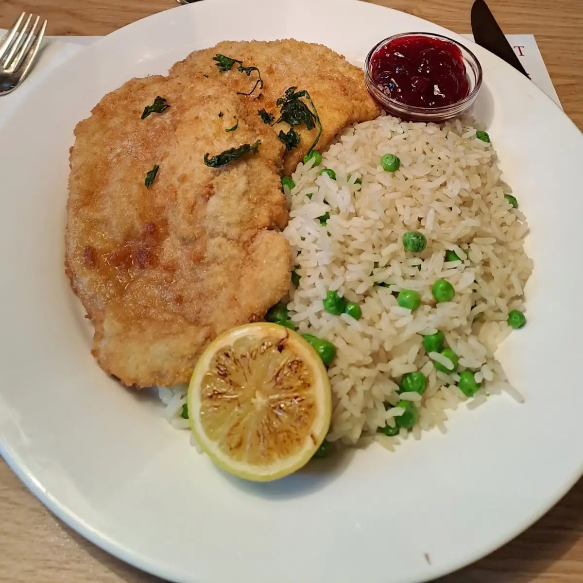 Schnitzel Mit Reis