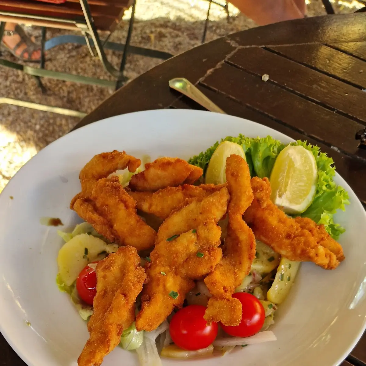 Steirischer Salat Mit Backhendl
