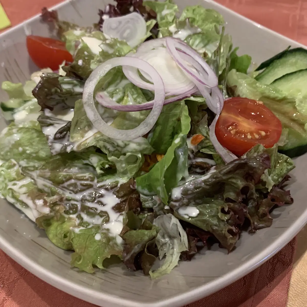 Gemischter Salat Mit Dressing
